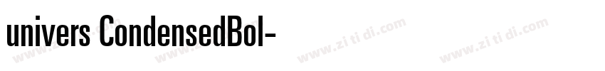 univers CondensedBol字体转换